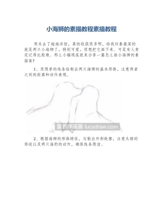 小海狮的素描教程素描教程
