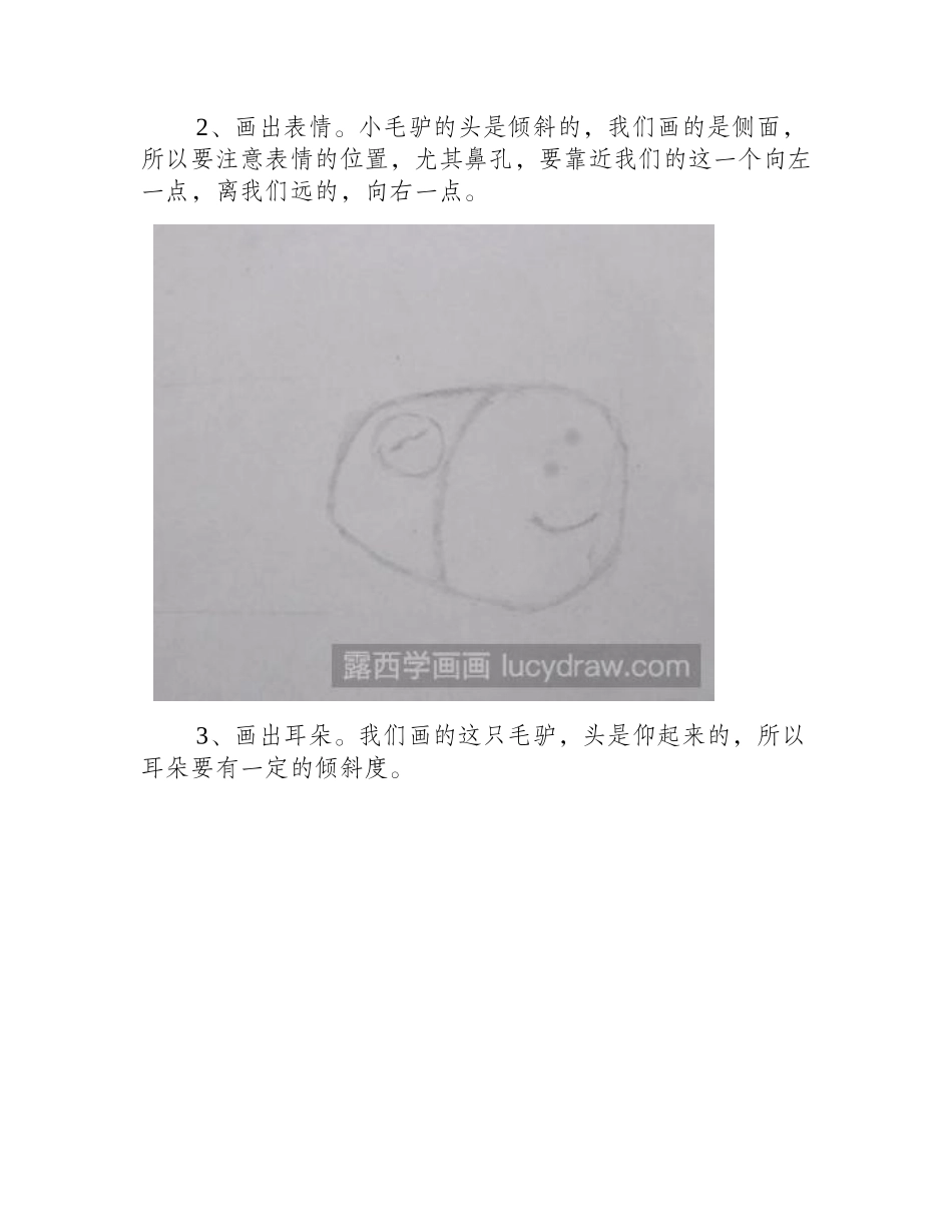 怎样画小毛驴简笔画教程_第2页