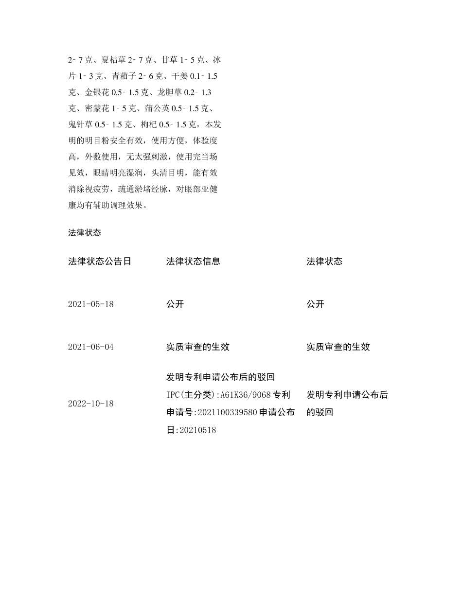 一种缓解视疲劳改善视力的明目粉 _第2页