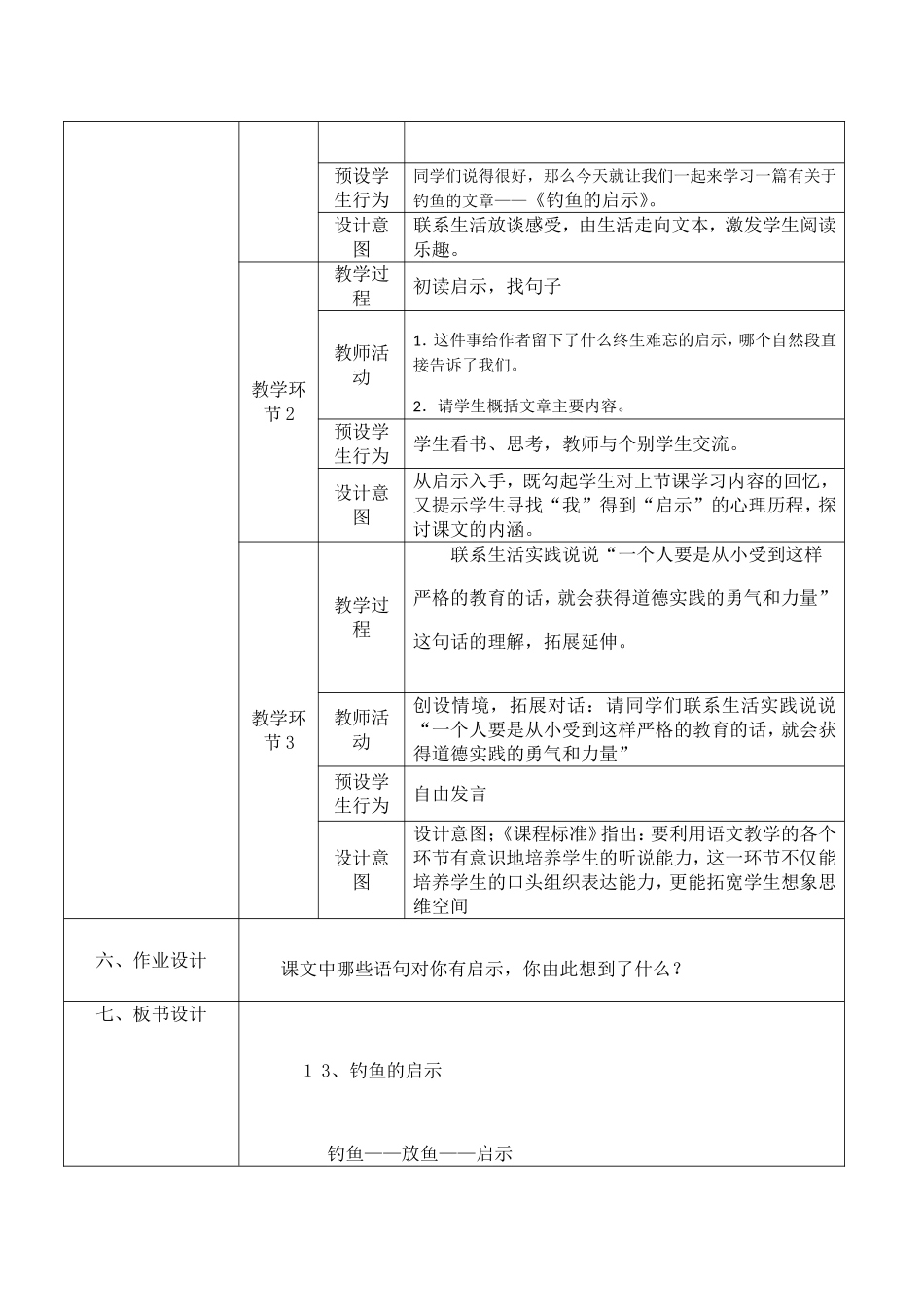 《钓鱼的启示》教学设计_第2页