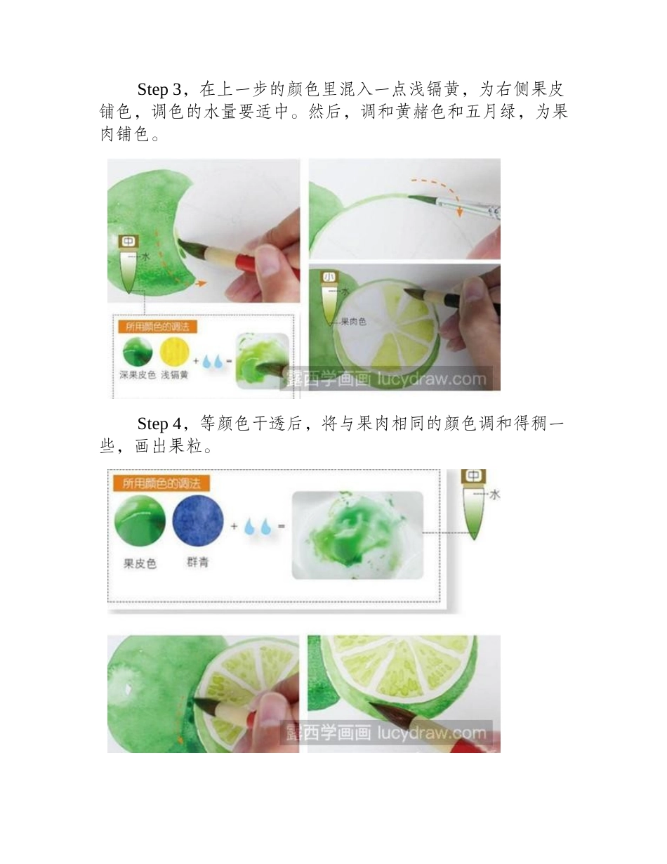 怎么用水彩画青柠水彩画教程_第2页