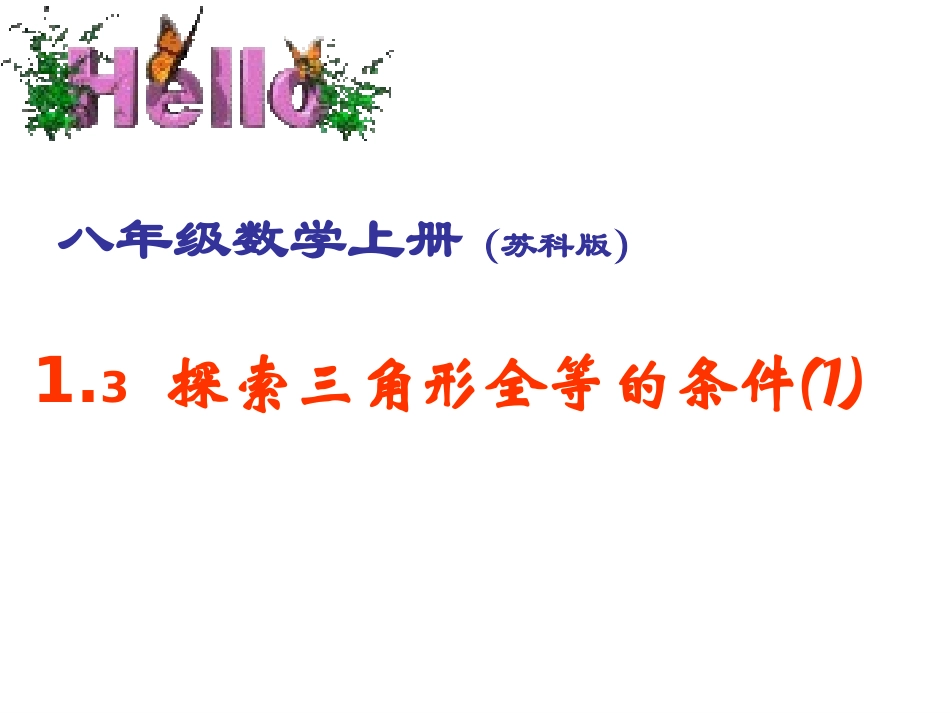 1.3探索三角形全等的条件(1)-SAS_第3页