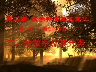 分散系及其分类-胶体-同课同构课