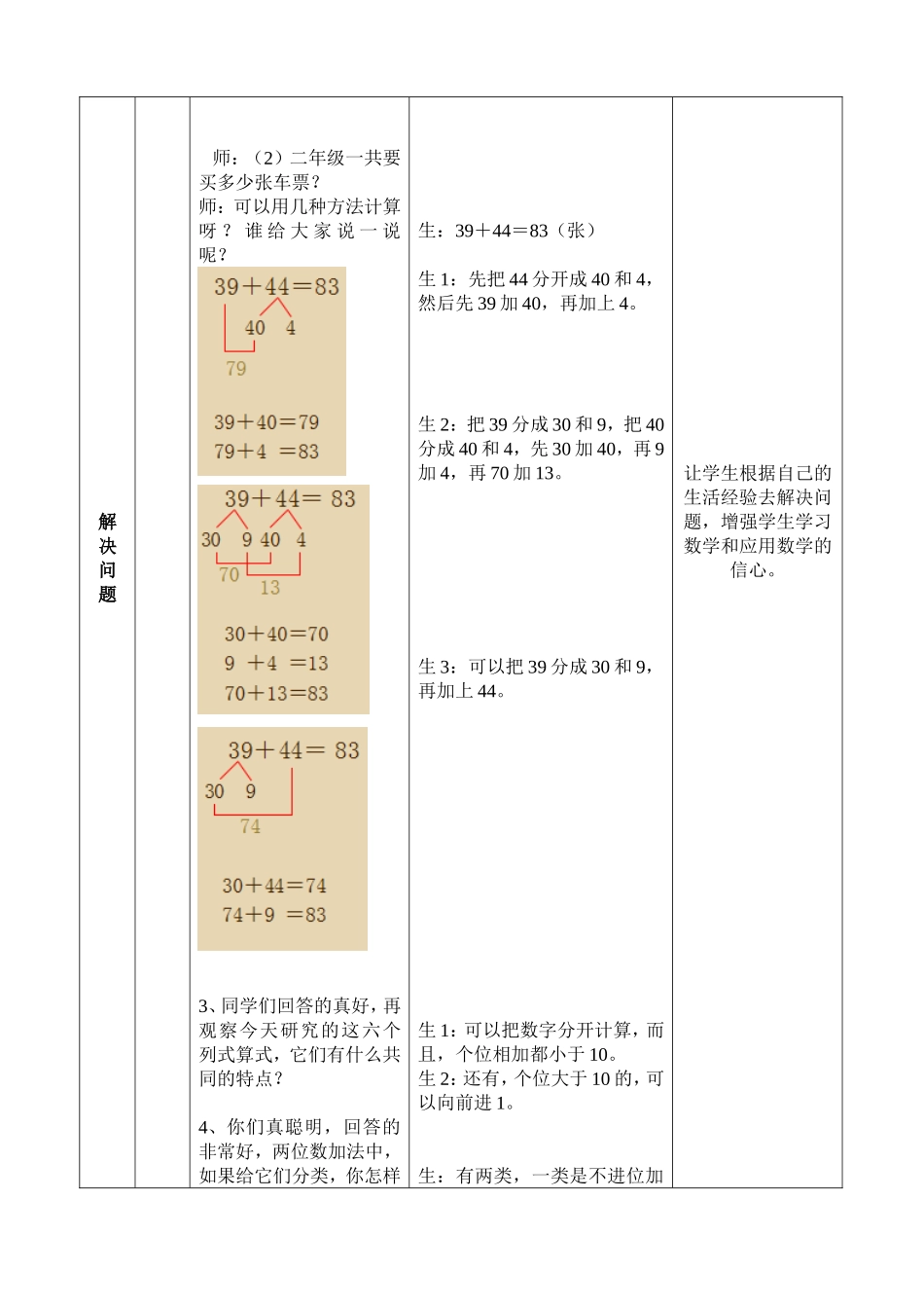 小学数学人教2011课标版三年级第二单元--万以内的加法和减法(一)两位数加两位数_第3页