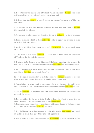 新视野大学英语第三版读写教程第三册课后复习题与答案 