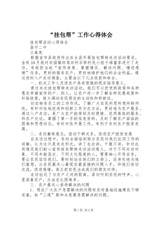 “挂包帮”工作心得体会_1