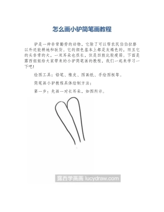 怎么画小驴简笔画教程