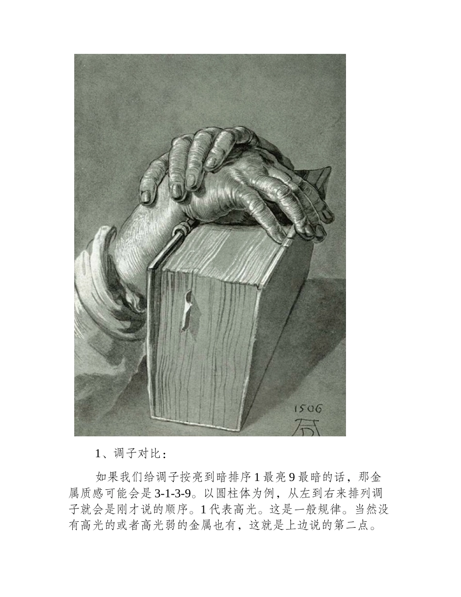 新手入门知识：素描质感表现技法素描教程1_第2页