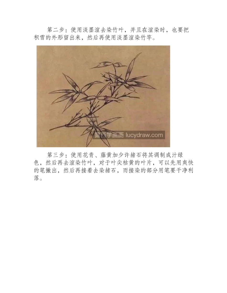 雪竹的画法是什么_工笔绘画过程图有哪些_工笔画教程1_第2页
