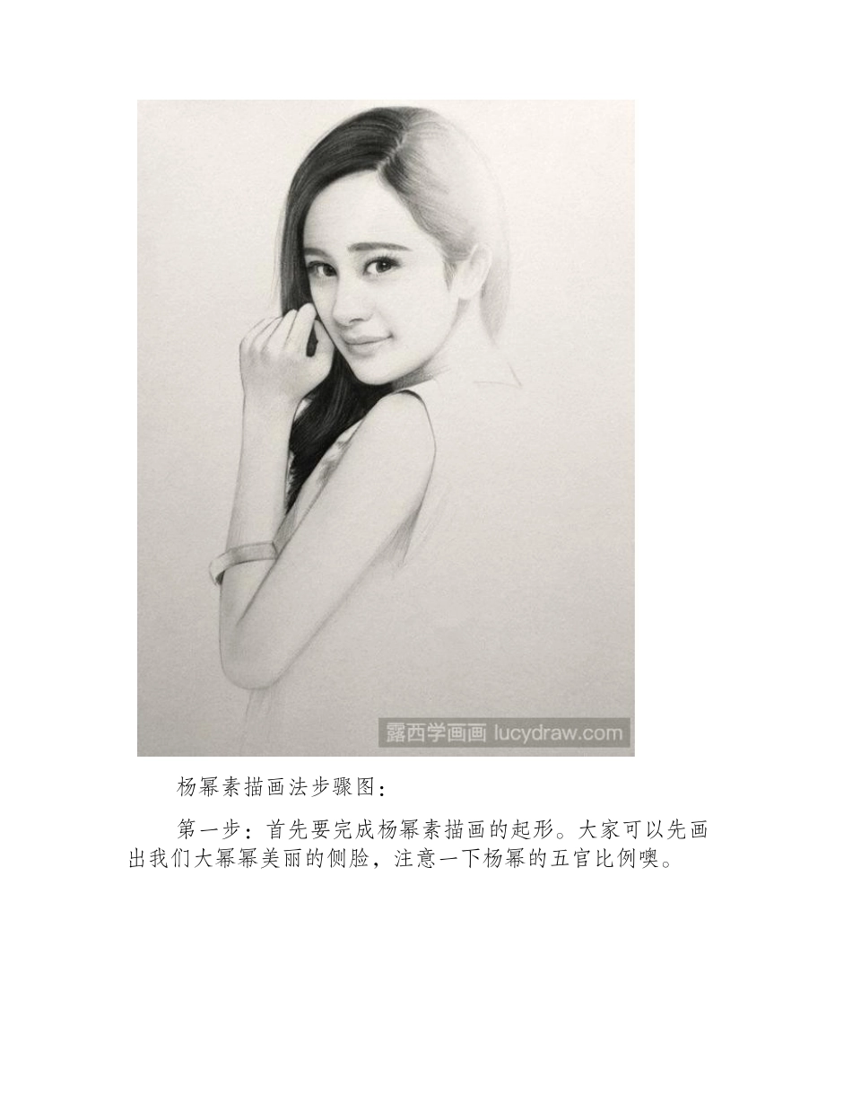 杨幂素描画怎么画_素描教程1_第2页