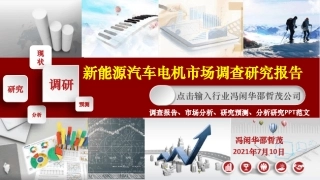 新能源汽车电机行业调查研究报告
