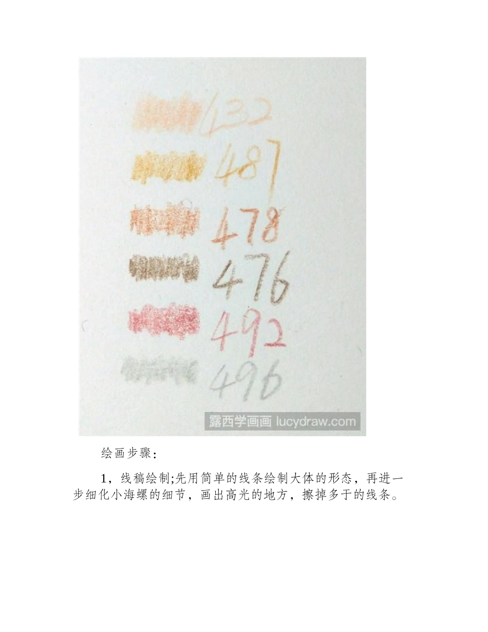 小海螺彩铅画教程彩铅画教程_第2页
