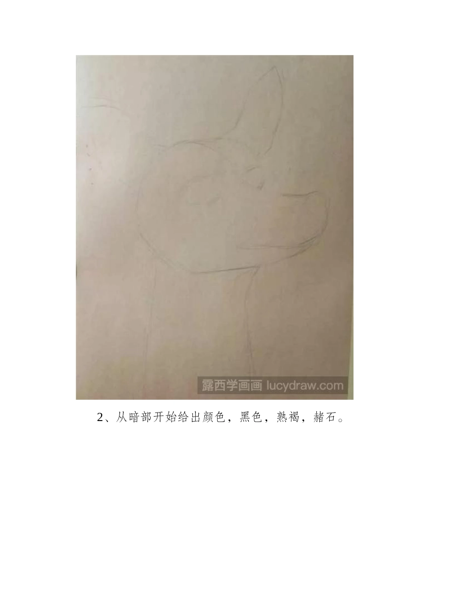 小狗头像色粉画怎么画_动物色粉画要注意什么_色粉画教程_第2页