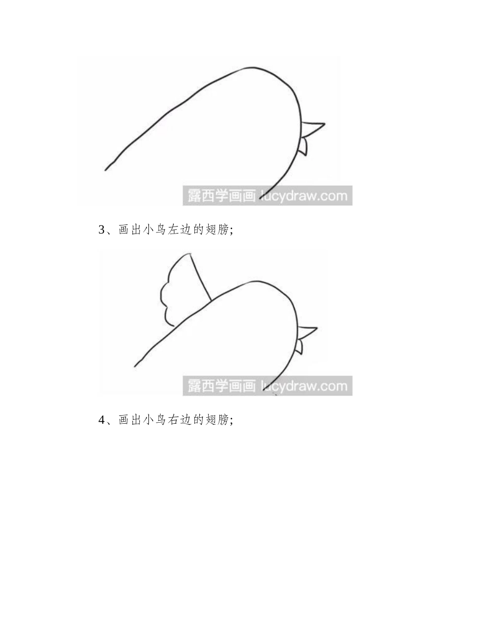 怎么绘制简笔画小鸟简笔画教程_第2页
