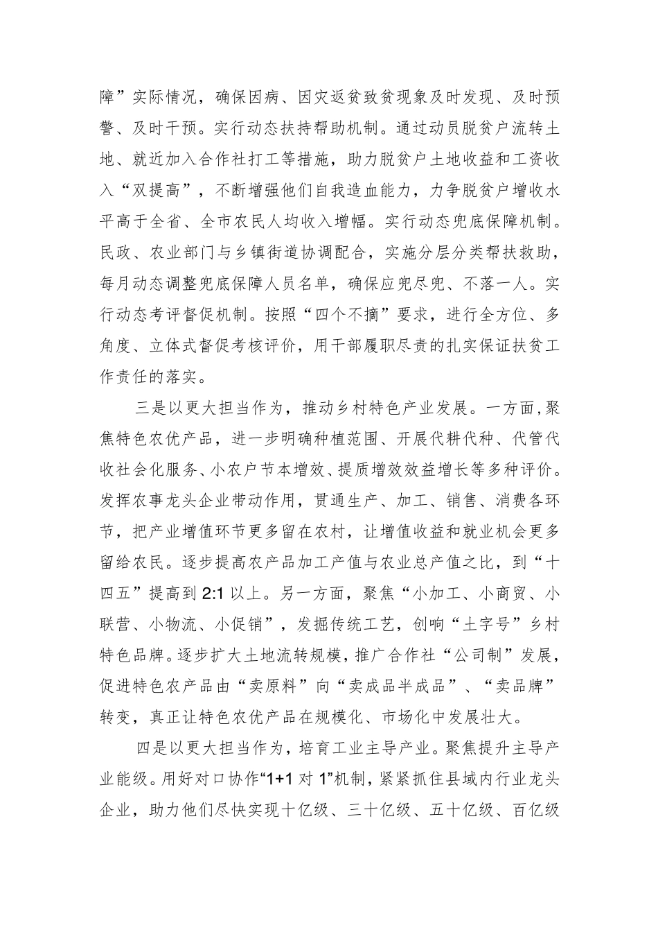 在全市乡村振兴暨县域经济高质量发展专题会上的发言 _第2页