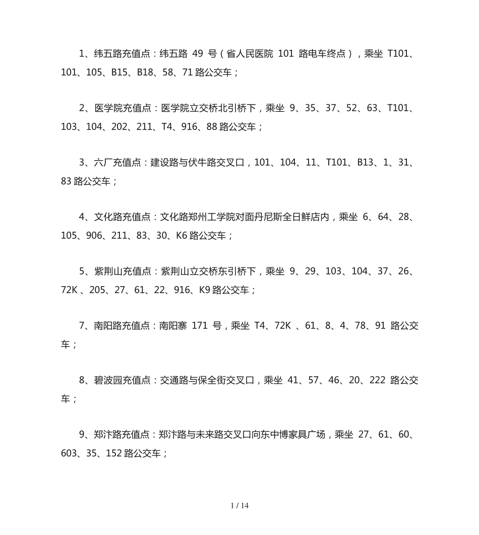 郑州公交卡充值点以及所有临时授权充值网点总汇大全(精) _第1页