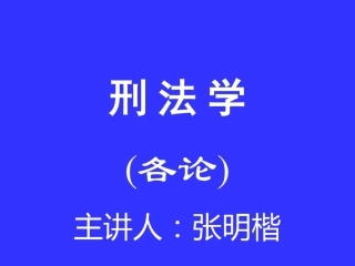 张明楷刑法分则课件
