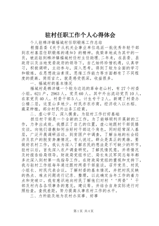 驻村任职工作个人心得体会_3