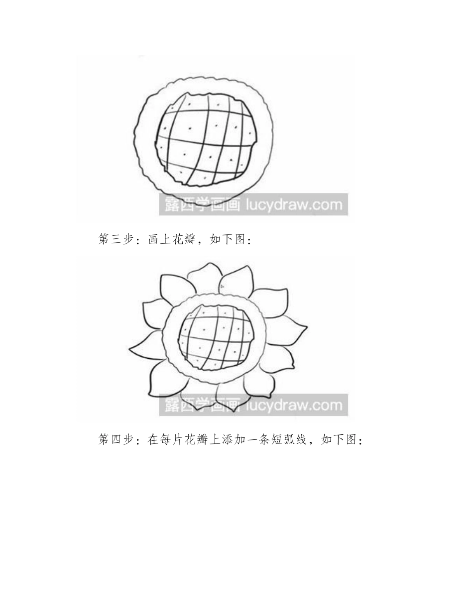 怎么画向日葵简笔画教程_第2页