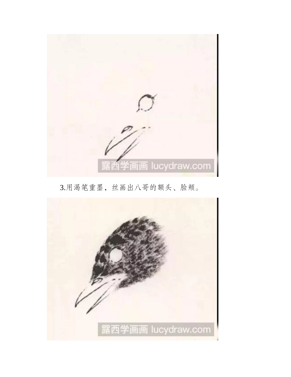怎么绘制八哥国画教程_第2页
