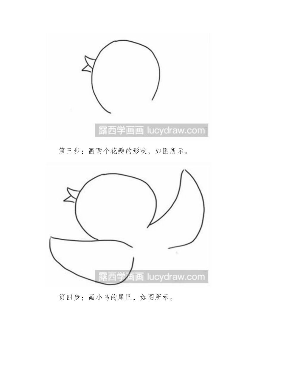 怎么画简笔画小鸟简笔画教程_第2页