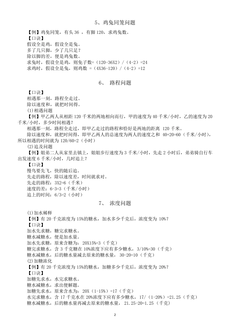 小学数学六年级下册常考题型及易错题分析(直接打印每生一份比看书有效精品_第2页