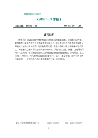 中国新能源行业分析报告