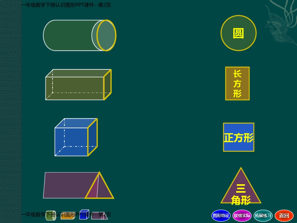 一年级数学下册认识图形PPT课件_第2页