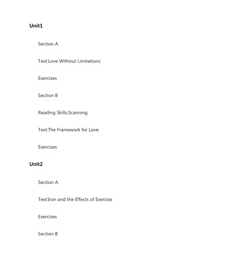 新视野大学英语(第三版)读写教程第一册 目录 _第1页