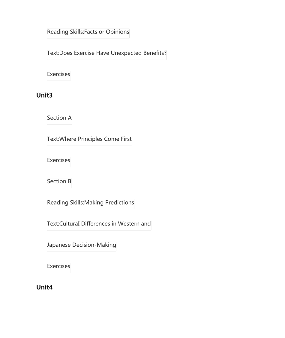 新视野大学英语(第三版)读写教程第一册 目录 _第2页
