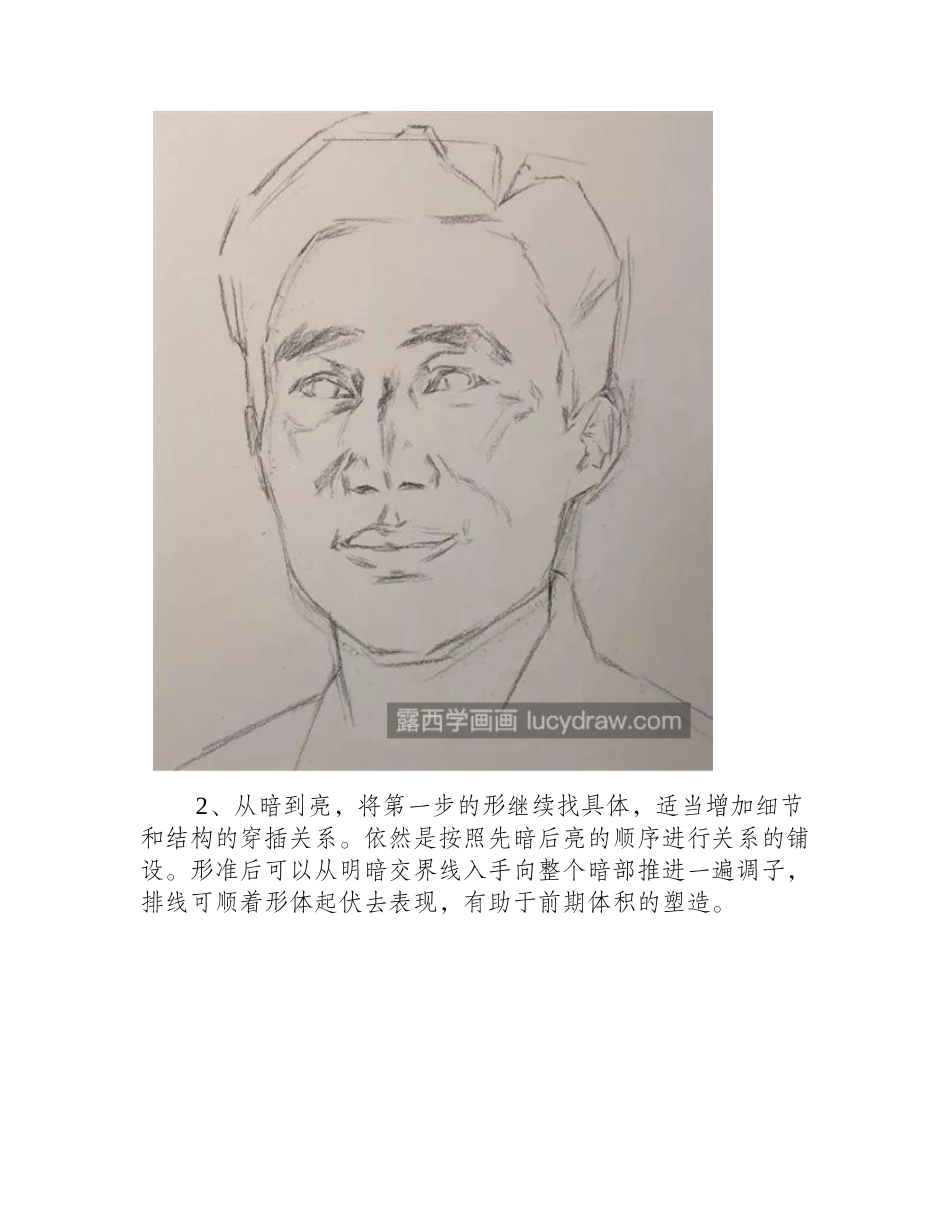 中年男子怎么画_如何画侧光源的素描_素描教程_第2页