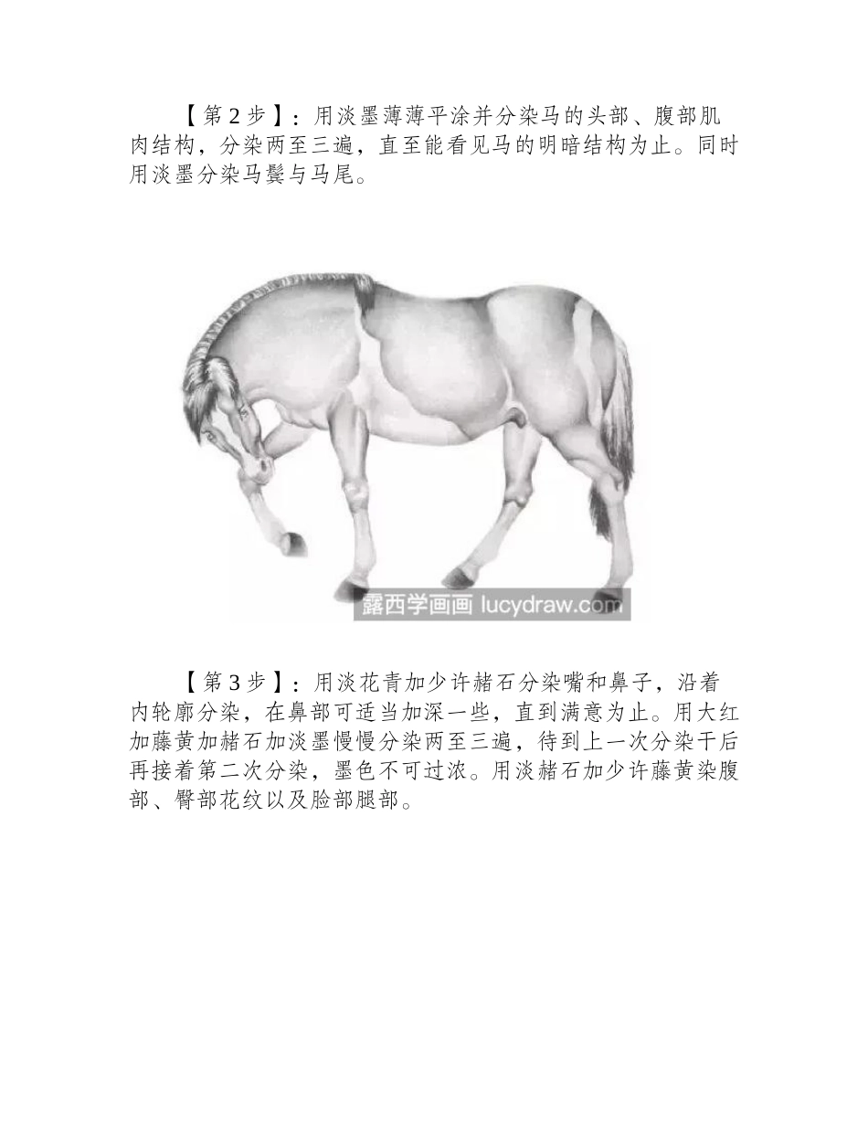枣红色马儿怎么画_详细的绘画流程是什么_工笔画教程_第2页