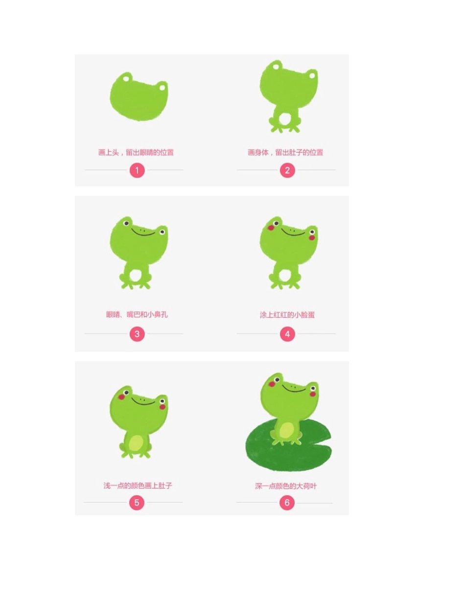 坐在荷叶上的小青蛙简笔画怎么画(图文)简笔画教程1_第2页
