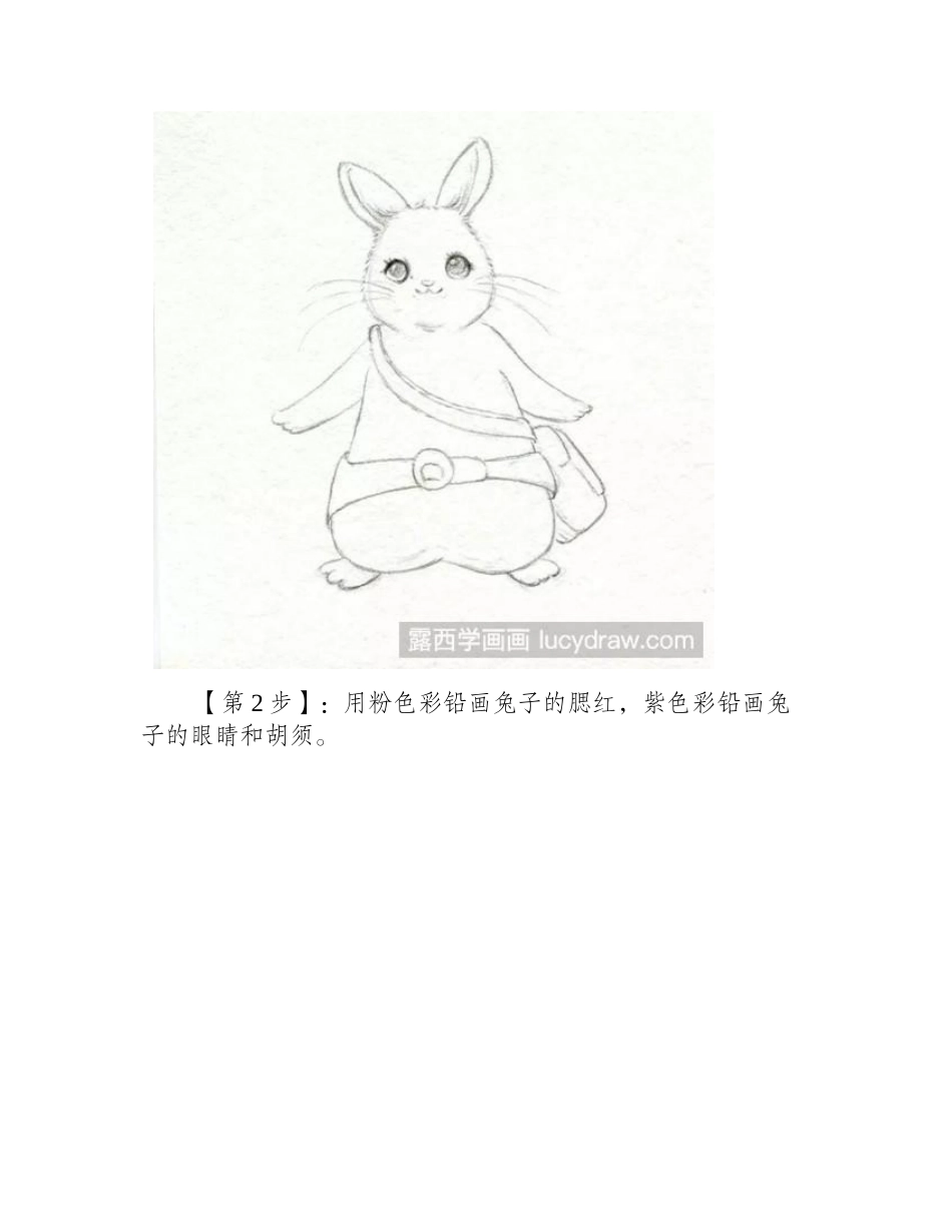 怎么用彩铅画兔子彩铅画教程_第2页