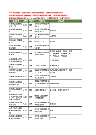 新版山东省淄博博通工商企业公司商家名录名单联系方式大全176家