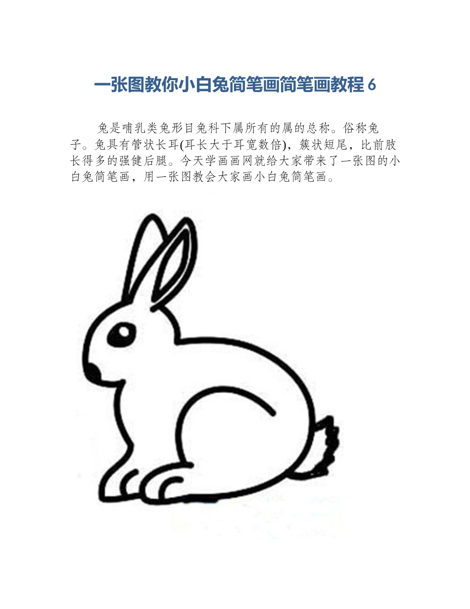 一张图教你小白兔简笔画简笔画教程6_第1页