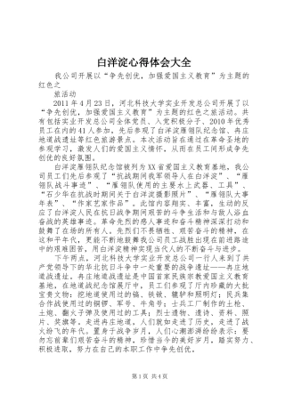 白洋淀心得体会大全_3