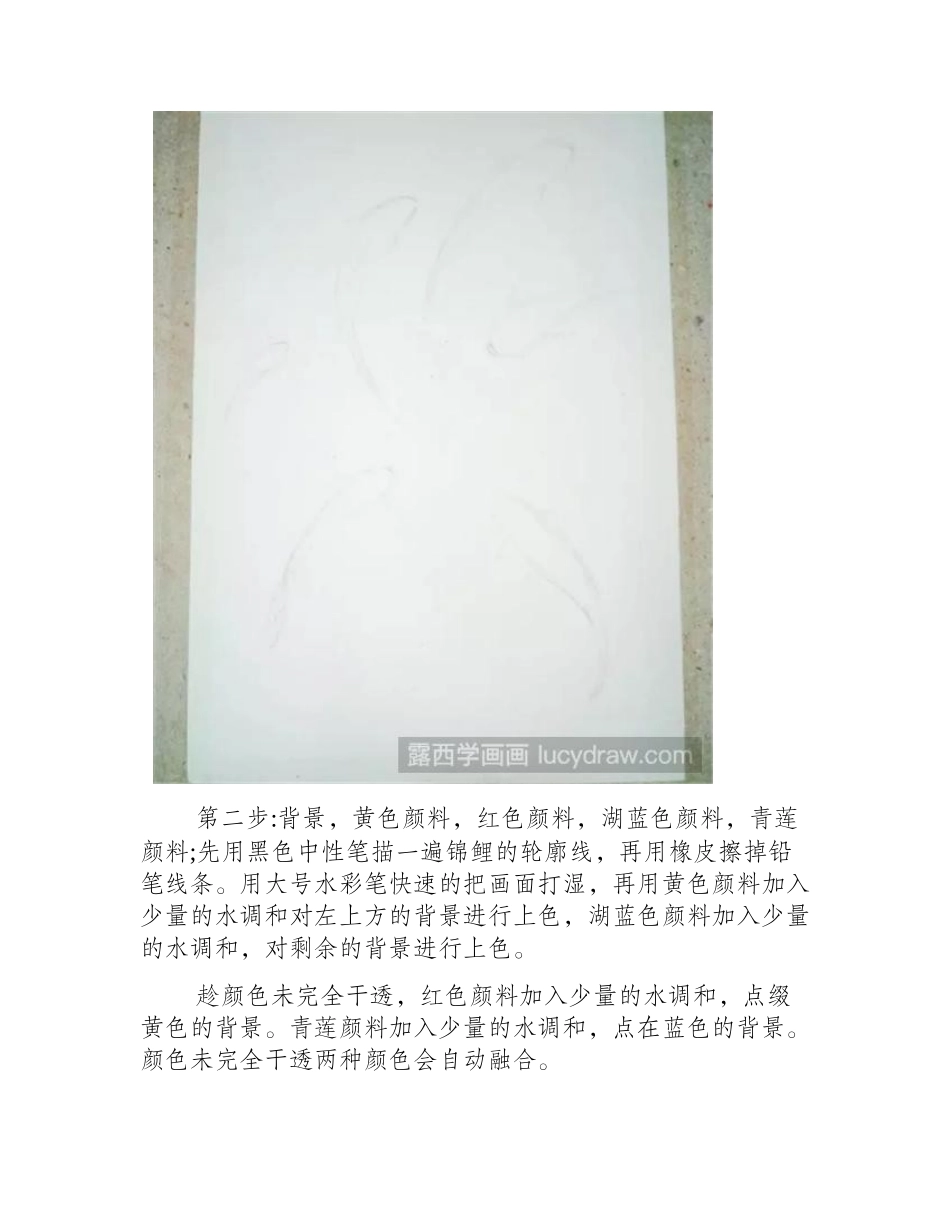 学用水彩画锦鲤，也许下一个锦鲤就是你!水彩画教程_第2页