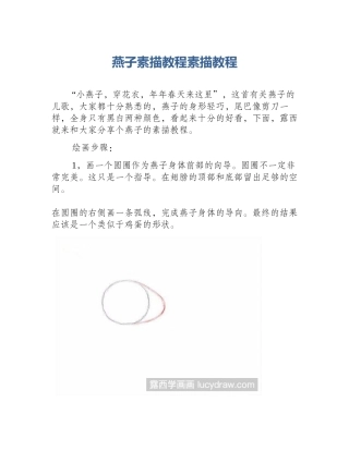 燕子素描教程素描教程
