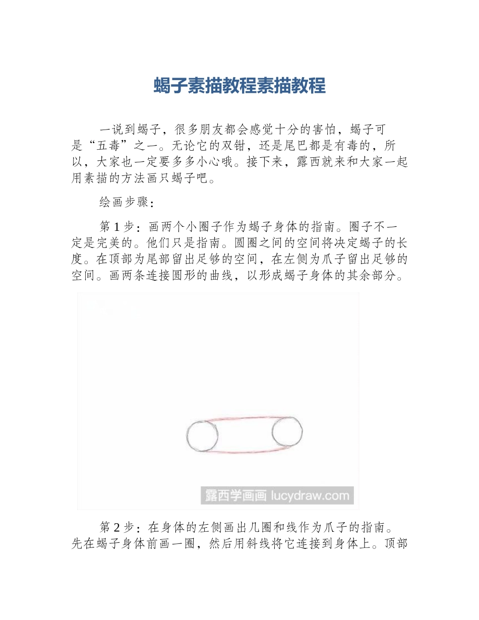蝎子素描教程素描教程_第1页