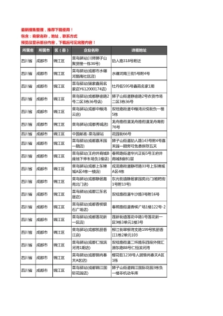 新版四川省成都市锦江区菜鸟驿站企业公司商家户名录单联系方式地址大全精品