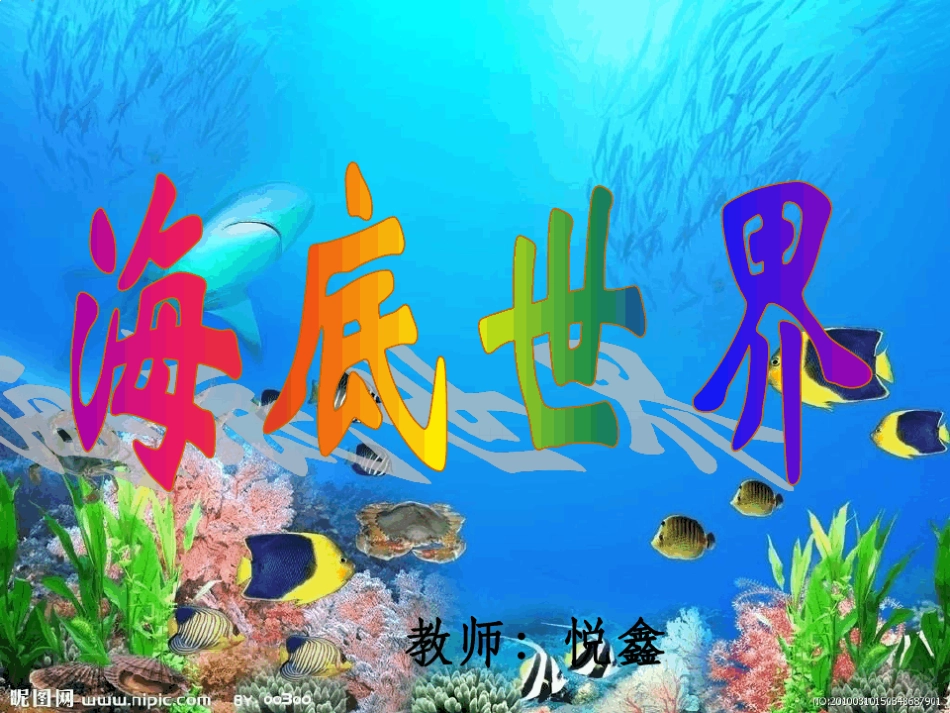 中班美术教案海底世界.ppt课件5_第1页