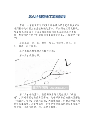 怎么绘制露珠工笔画教程