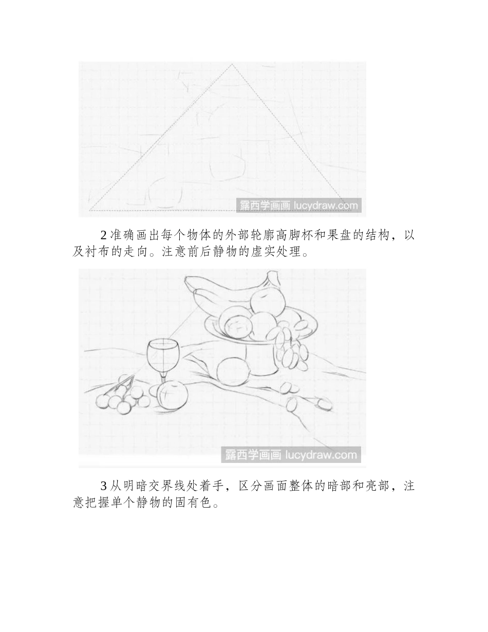 以水果为主的静物素描教程素描教程_第2页