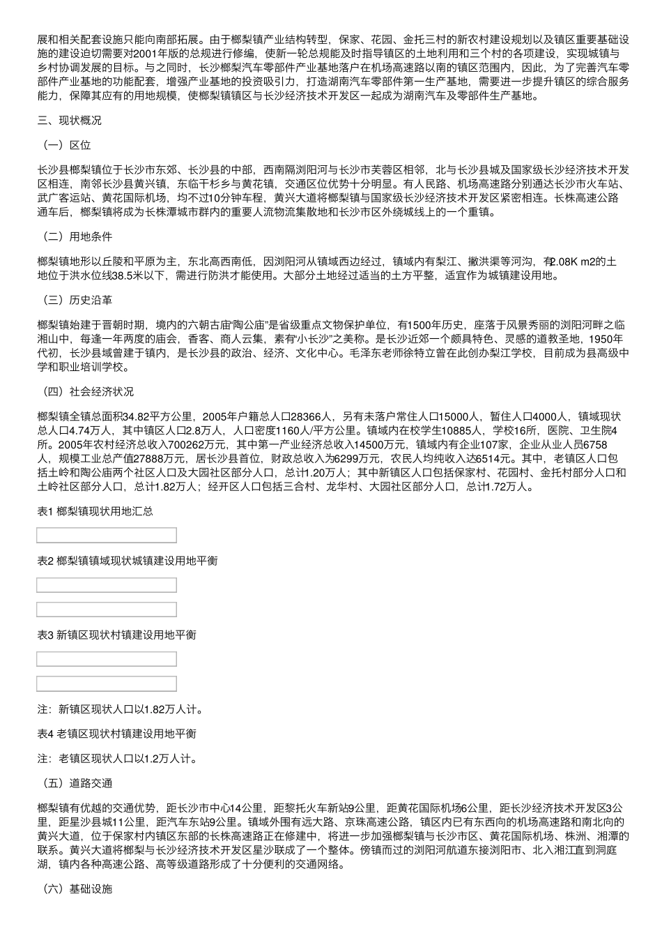 长沙县榔梨镇总体规划说明书 _第2页