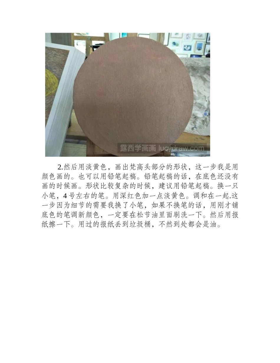 油画教程：梵高自画像油画教程2_第2页