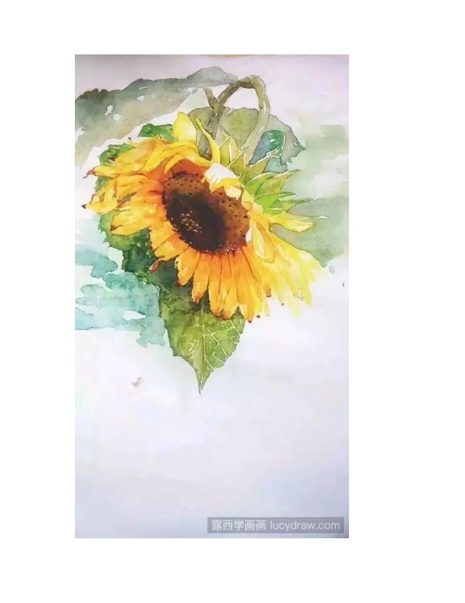 向日葵的水彩画作品有哪些_向日葵图片欣赏水彩画作品5_第2页