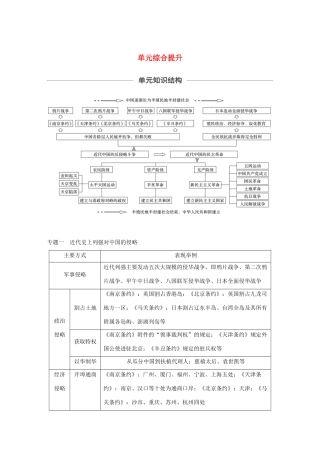 （鲁京津琼专用）高考历史大一轮复习 第二单元 列强侵华与近代民主革命单元综合提升教案（含解析）新人教版-新人教版高三全册历史教案