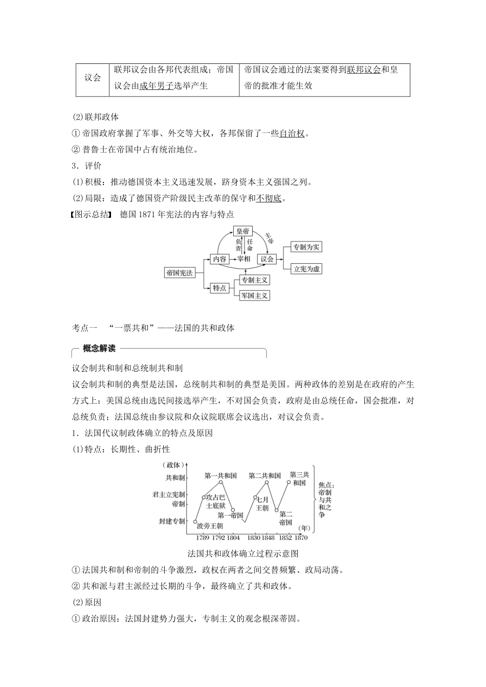 （鲁京津琼专用）版高考历史大一轮复习 第四单元 古代希腊、罗马与近代西方政治文明的发展 第13讲 资产阶级代议制在欧洲大陆的扩展教案（含解析）新人教版-新人教版高三全册历史教案_第2页
