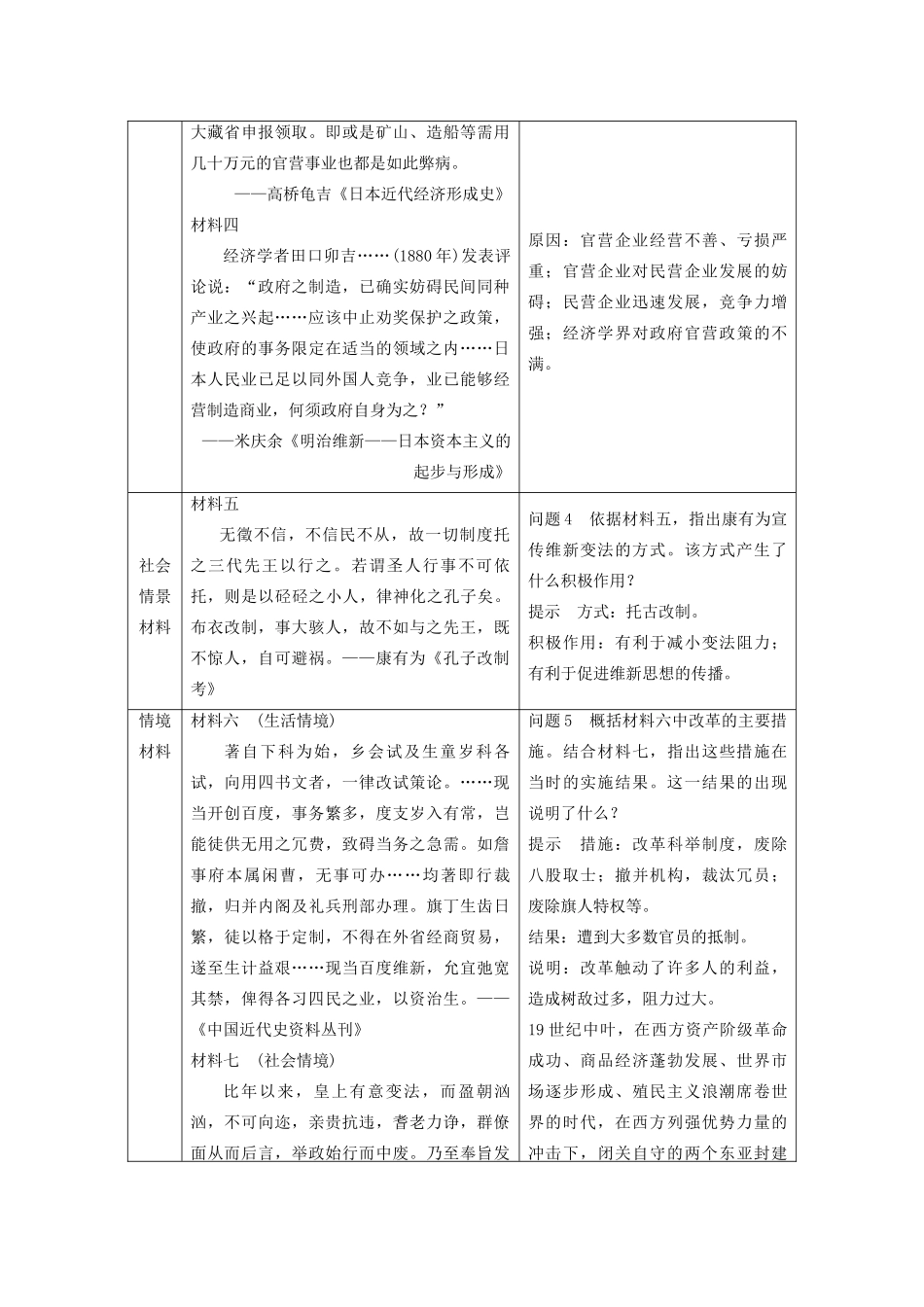 （鲁京津琼专用）版高考历史大一轮复习 第十五单元 历史上重大改革回眸 活动主题8教案（含解析）新人教版-新人教版高三全册历史教案_第2页